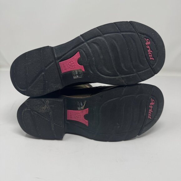 Ariat Pink Camo Brown Leather Western Cowboy Boots Women's Size 6.5 - Picture 7 of 10